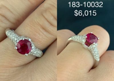 Ring by Carleo Creations Inc - Silver/Red