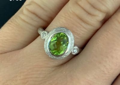 Ring by Carleo Creations Inc - Green/Oval