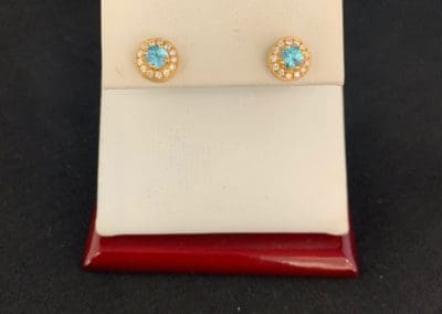 Earrings by Carleo Creations Inc - Blue Stud