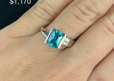 Ring by Carleo Creations Inc - Blue/Square