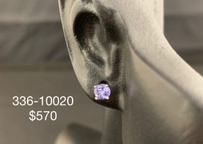Earrings by Carleo Creations Inc - Purple Stud