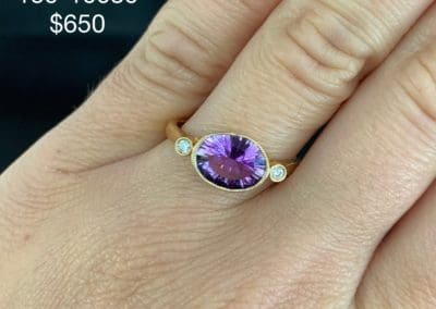 Ring by Carleo Creations Inc - Purple/Oval