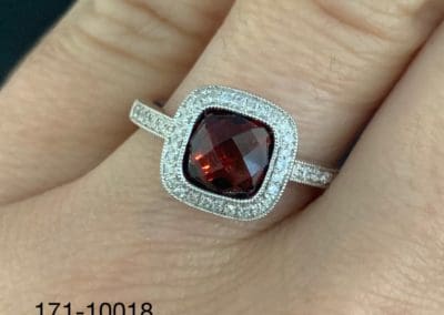 Ring by Carleo Creations Inc - Red/Square