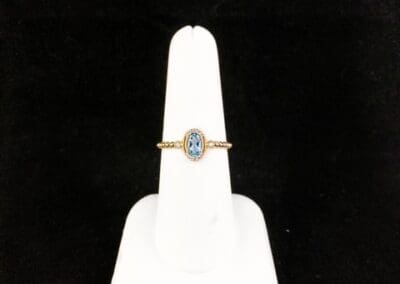 Ring by Carleo Creations Inc - Gold/Blue/Oval