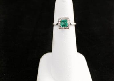 Ring by Carleo Creations Inc - Square/Green/Silver