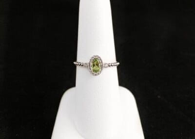 Ring by Carleo Creations Inc - Silver/Green/Oval