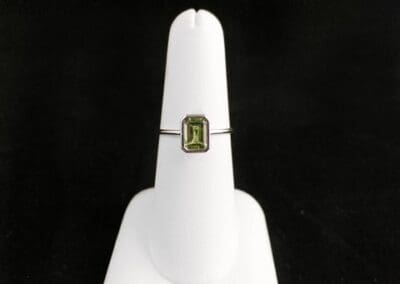 Ring by Carleo Creations Inc - Green/Silver/Square