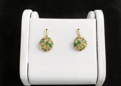 Earrings by Carleo Creations Inc - Green Dangle