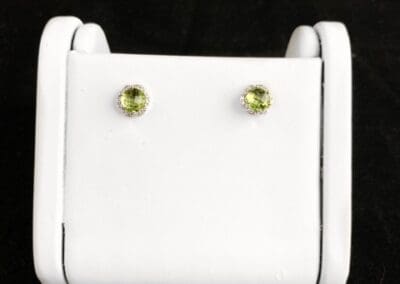 Earrings by Carleo Creations Inc - Green Stud