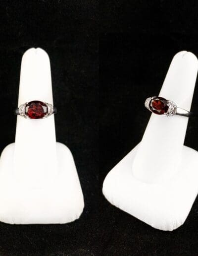 Ring by Carleo Creations Inc - Silver/Red